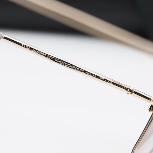 Max Mara Elsa MM0006 32A Geometric Sunglasses - Gold/Smoke main image 4